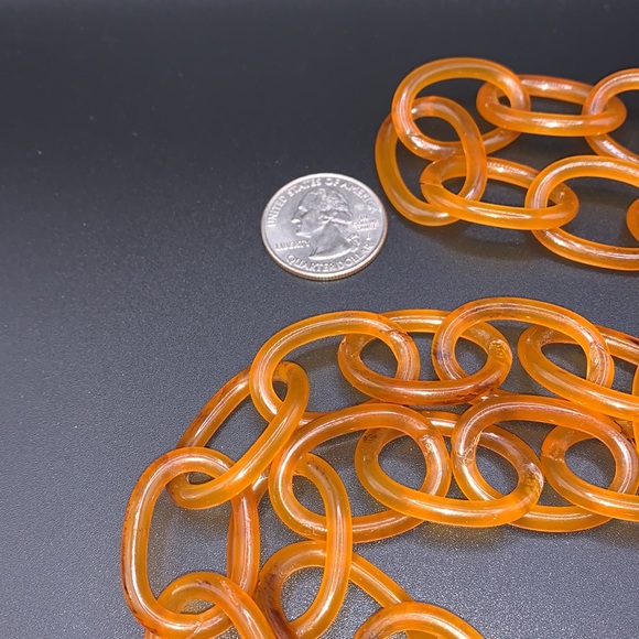 CELLULOID Apple Juice Link Necklace, 34” - Picture 2 of 3